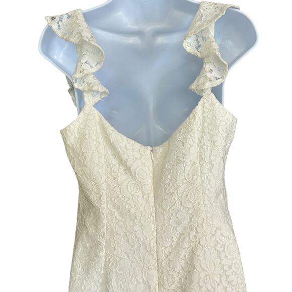 Bardot Adira Lace Mini Dress Ivory Size 8 NWT Coquette Bridal Shower Soft Girl - Picture 7 of 10